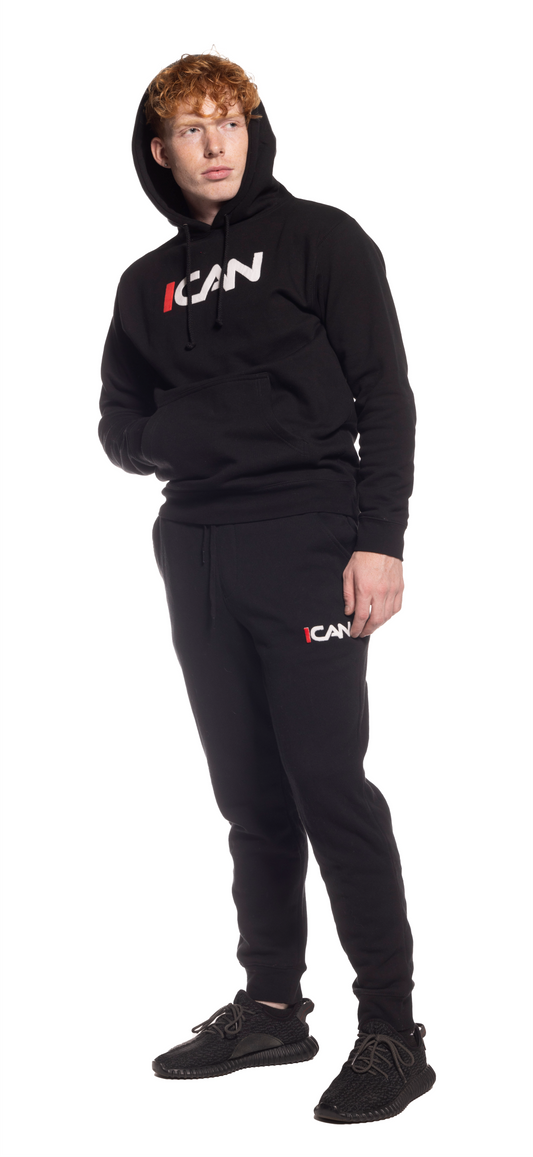 men in black tracksuit set