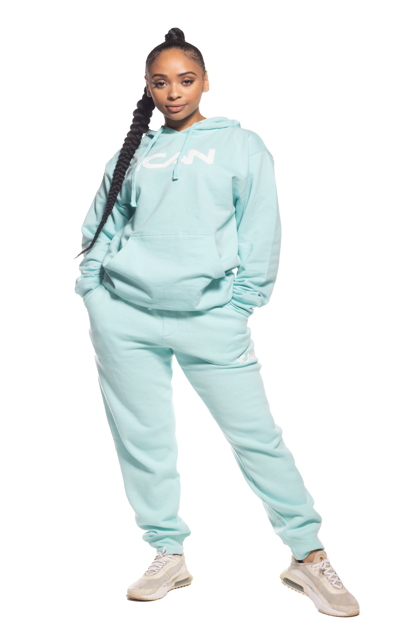 mint color Hoodie for women
