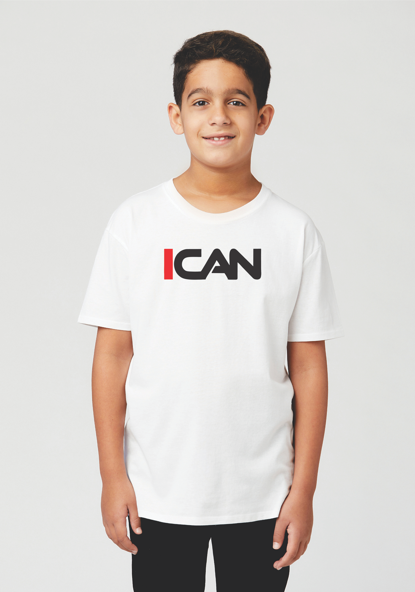 ICAN Youth T-Shirt White Bold Edition