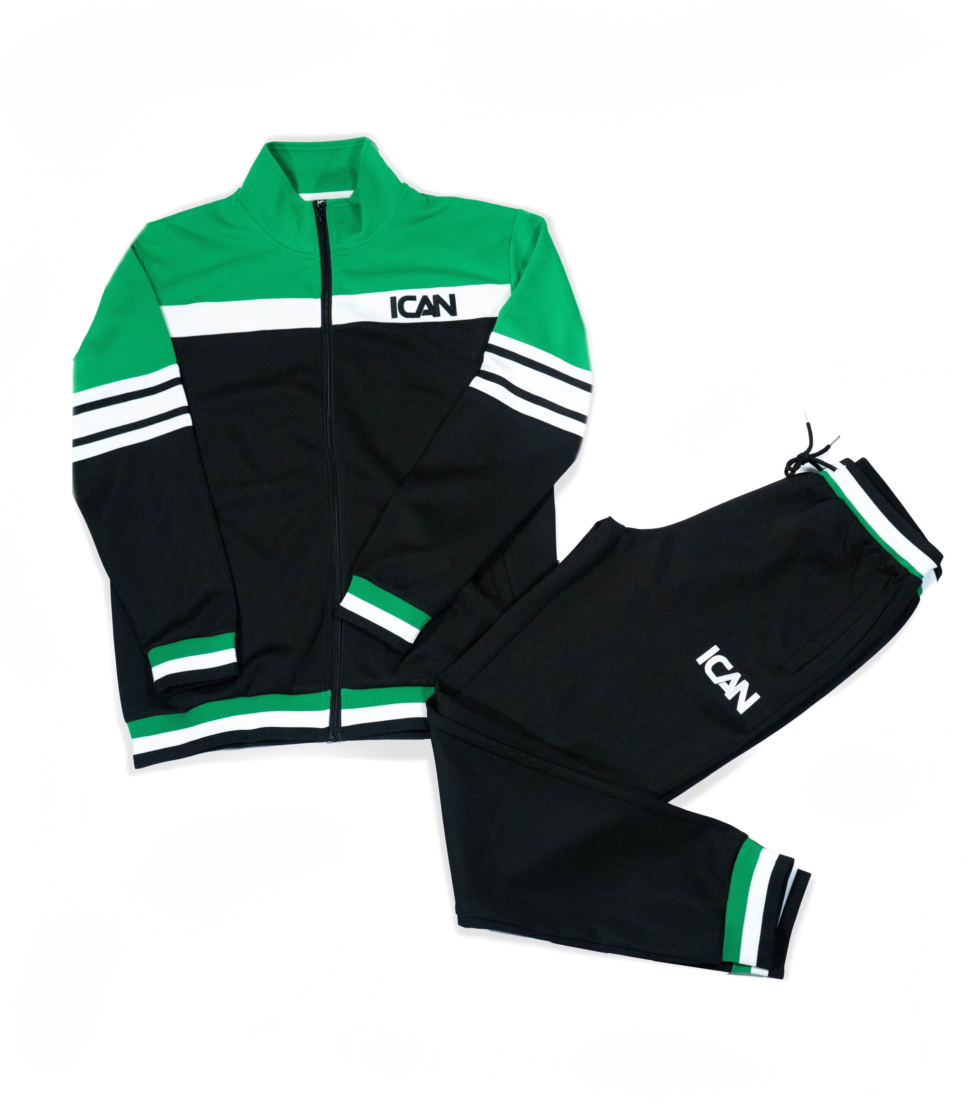 Green & White Track Suit