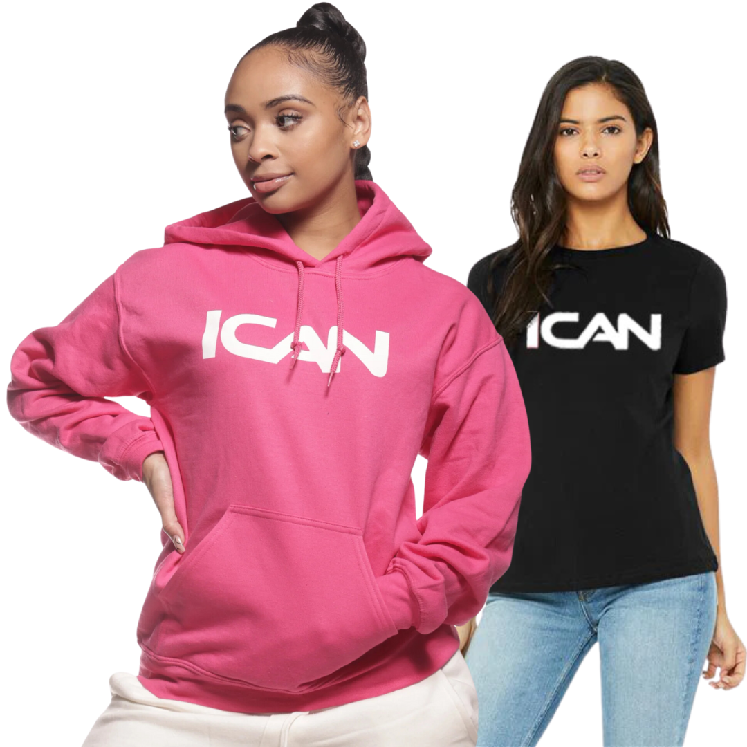 ICAN Pink Fleece Hoodie & T-Shirt Set