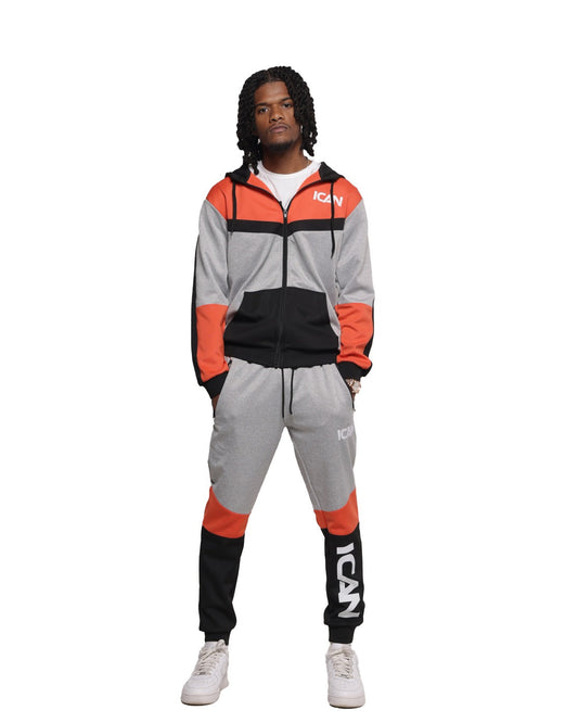 Orange & Grey Track Suit