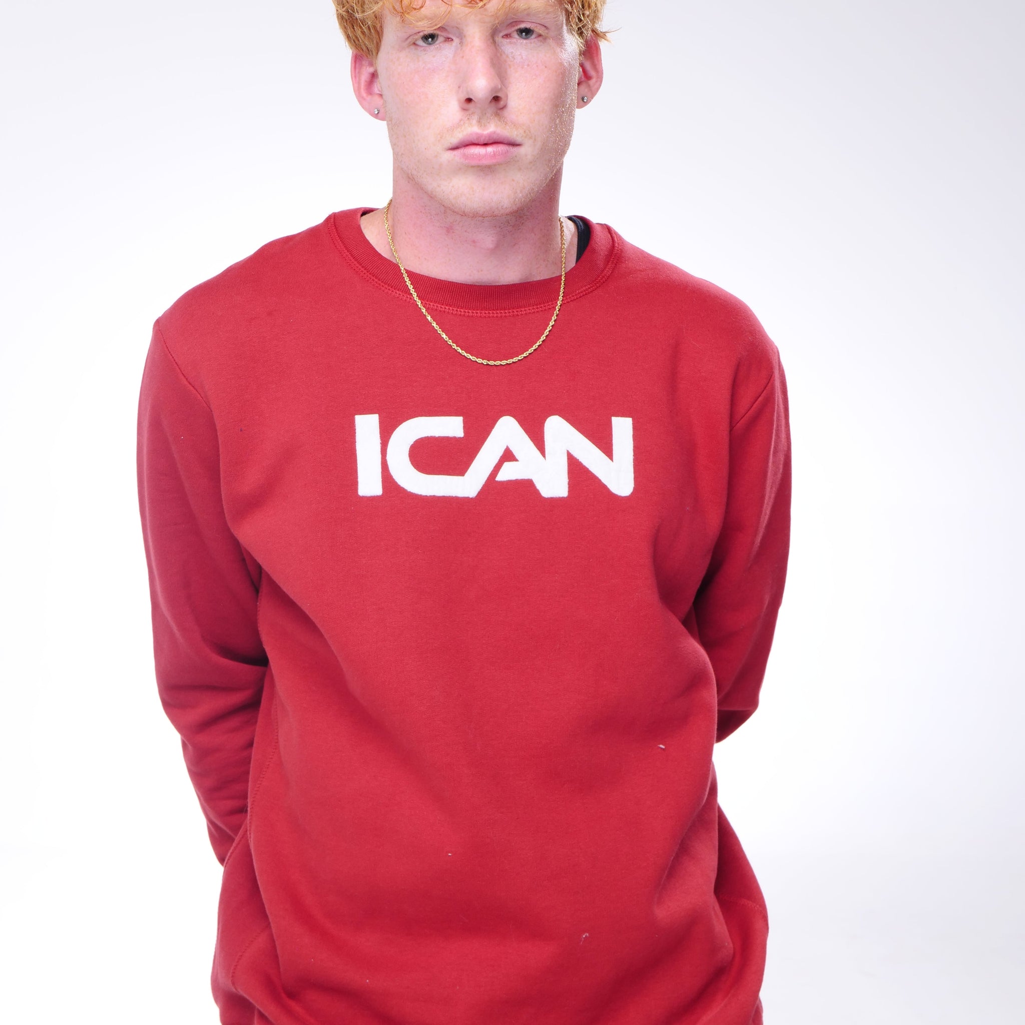 ICAN Burgundy Fleece Hoodie