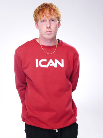 ICAN Burgundy Fleece Hoodie