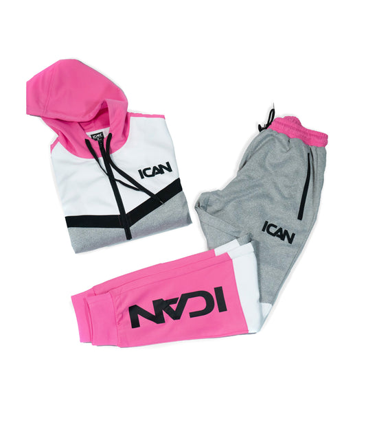 Pink & Gray Track Suit