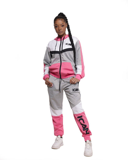 Pink & Gray Track Suit set 